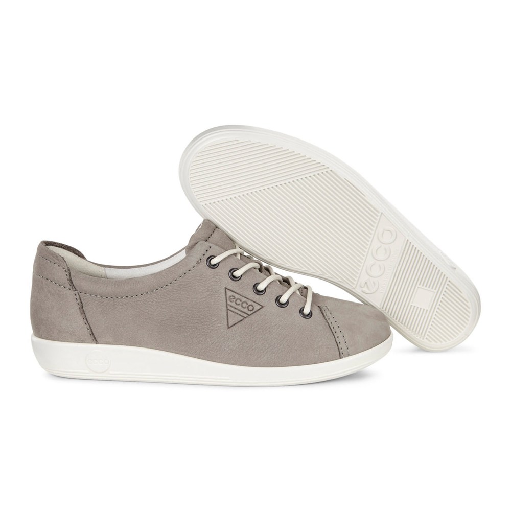 Womens Sneakers - ECCO Soft 2.0 Tie - Grey - 9432JFLAG